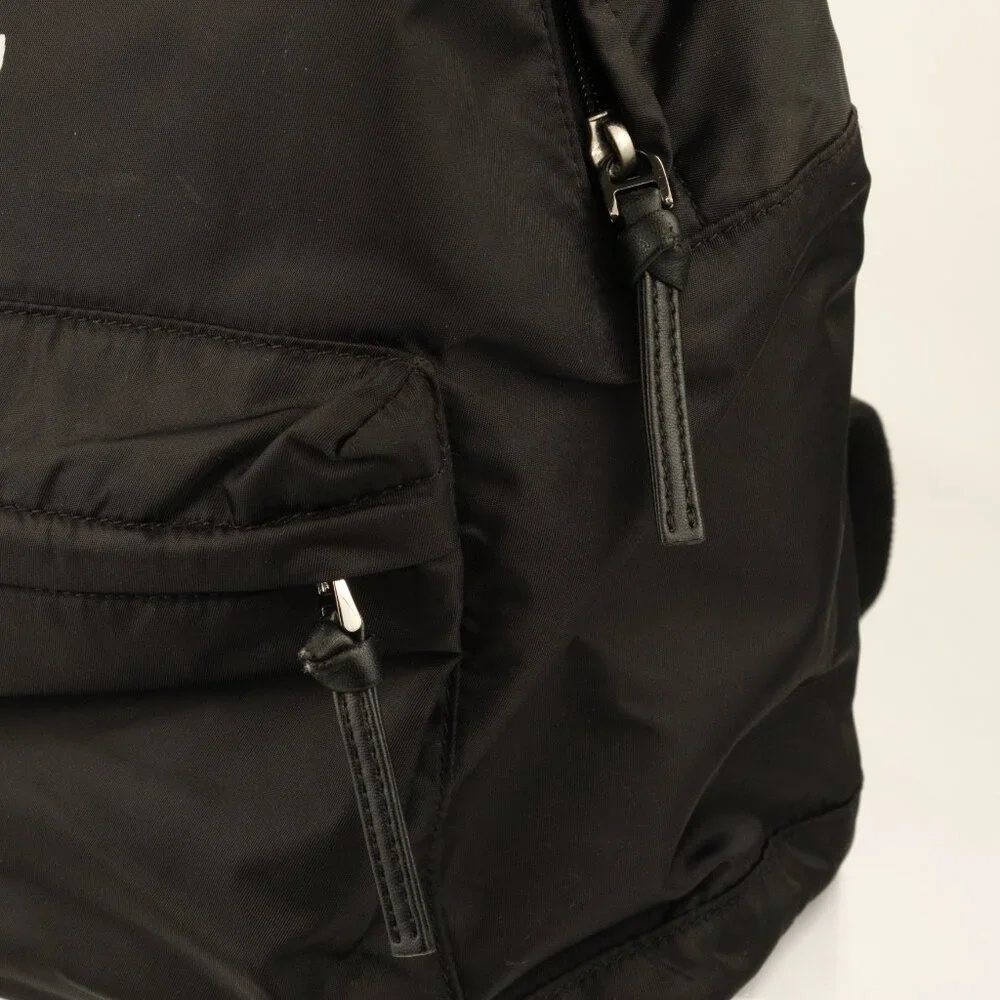 Dolce & Gabbana Nylon Distressed Milano Print Backpack, Black